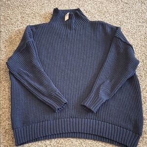 Aerie Navy Knit Pullover